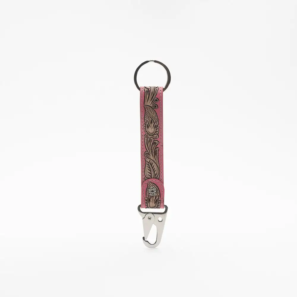 Casual Staple Hand-Tooled Leather Key Fob