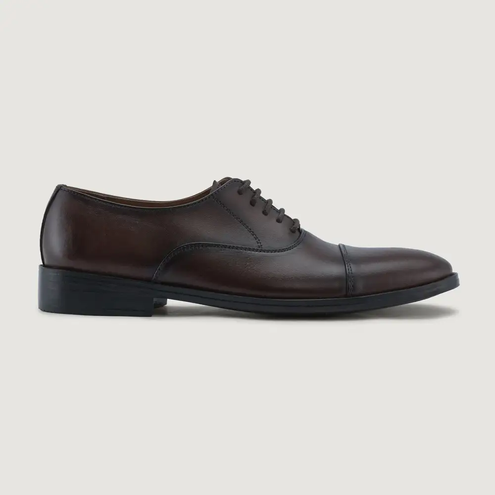Burnished Brown Leather Loafers