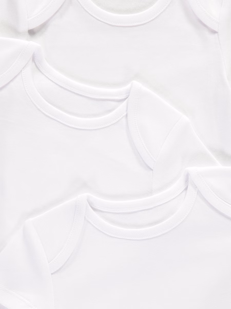 White Short Sleeve Bodysuits 10 Pack detail 1
