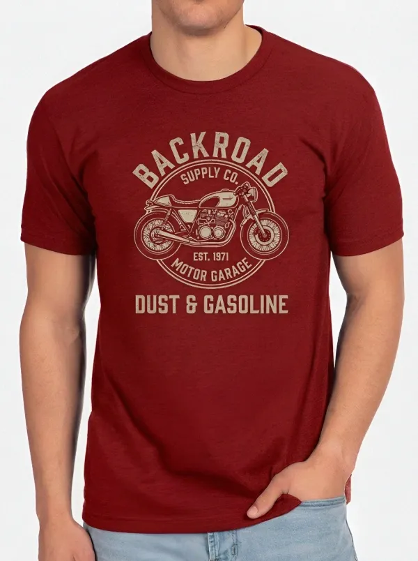 Men's Motorcycle Enthusiast Vintage Garage Printed T-shirt