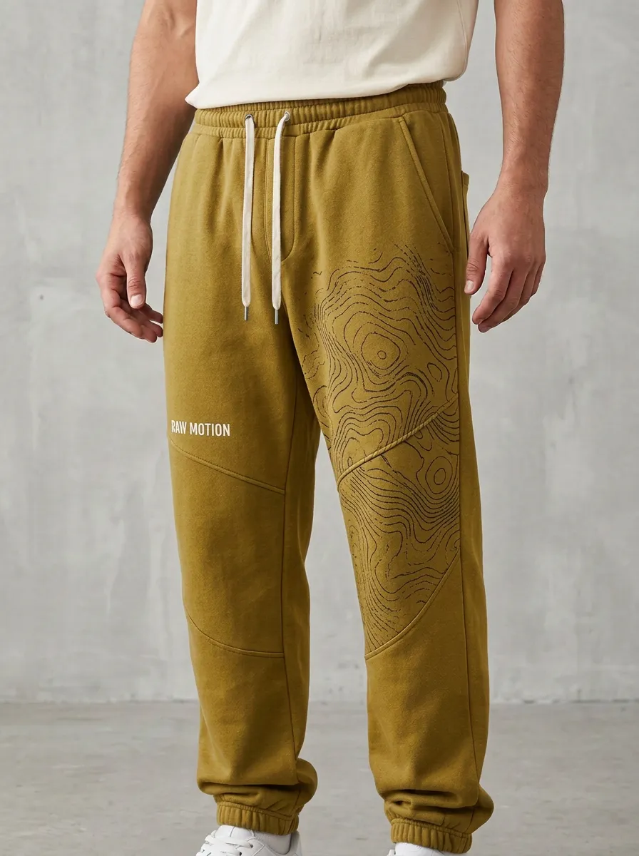 Casual Sweatpants Topographic Men's Sweatpants