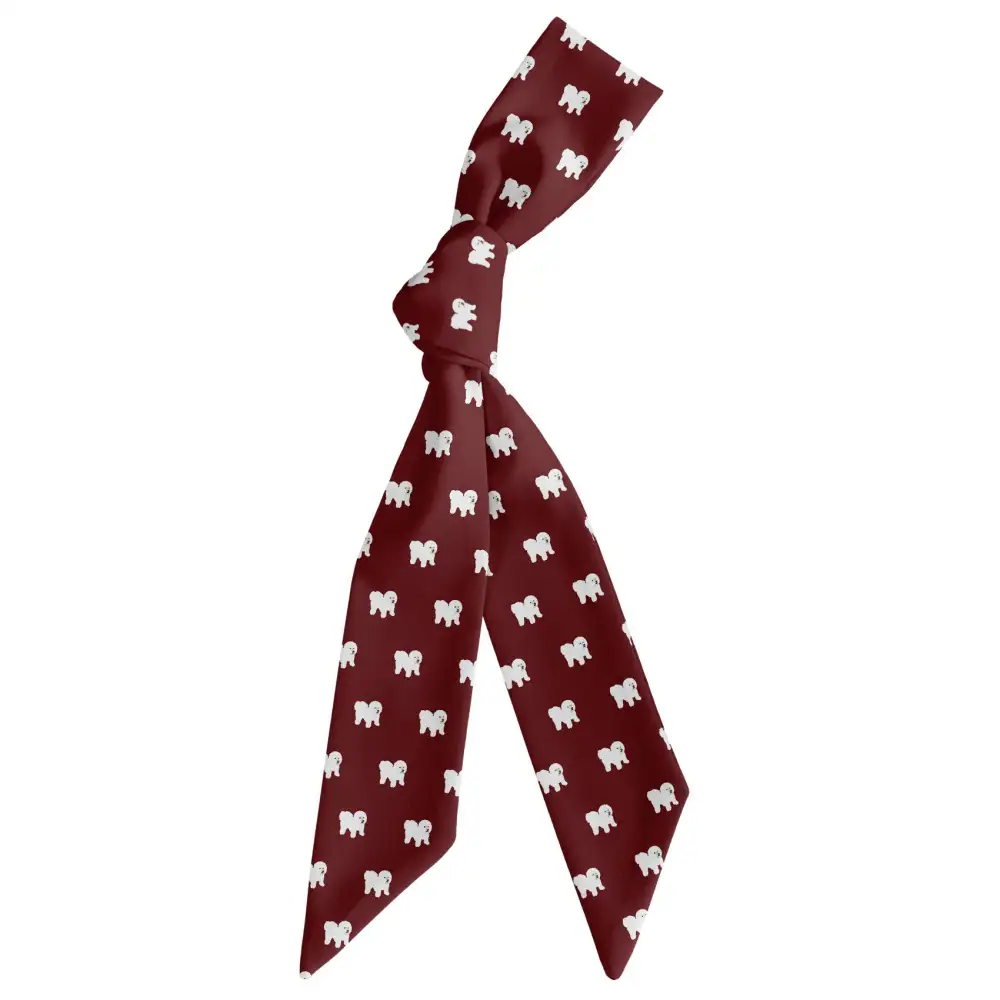Bichon Frise Motif Hair Scarf