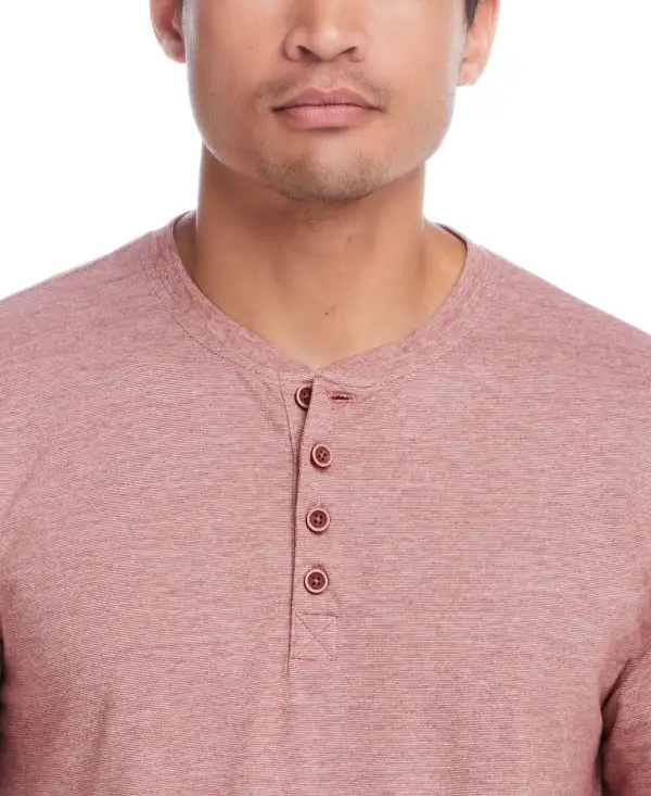 Men's Striped Henley T-Shirt