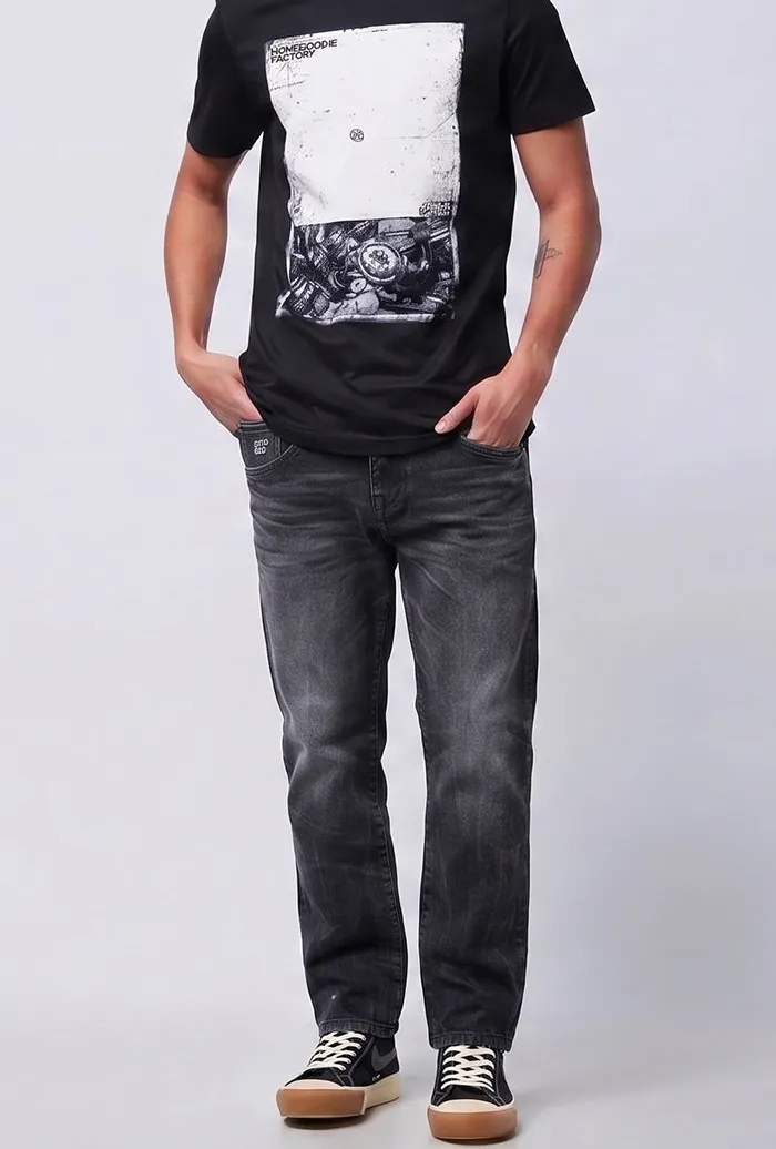 Men's Washed Slim Fit Jeans