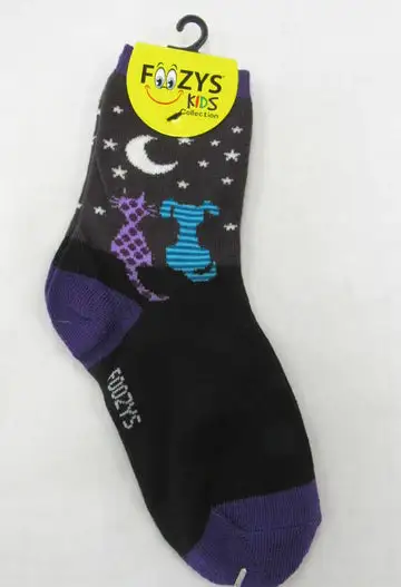 Kids' Cat and Dog Star Gazing Crew Socks