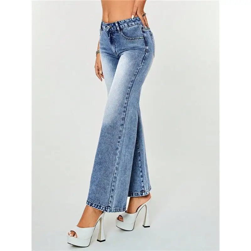 Women's High Waist Wide Leg Loose Fit Jeans