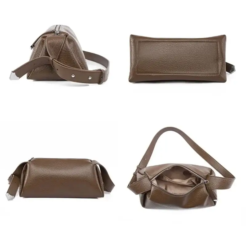 Effortless Style: Simple Soft Genuine Leather Handbag