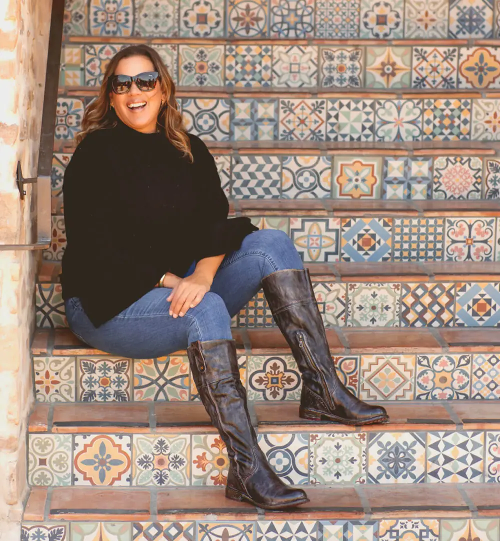 Lug-Sole Streamlined Wide-Calf Tall Boots