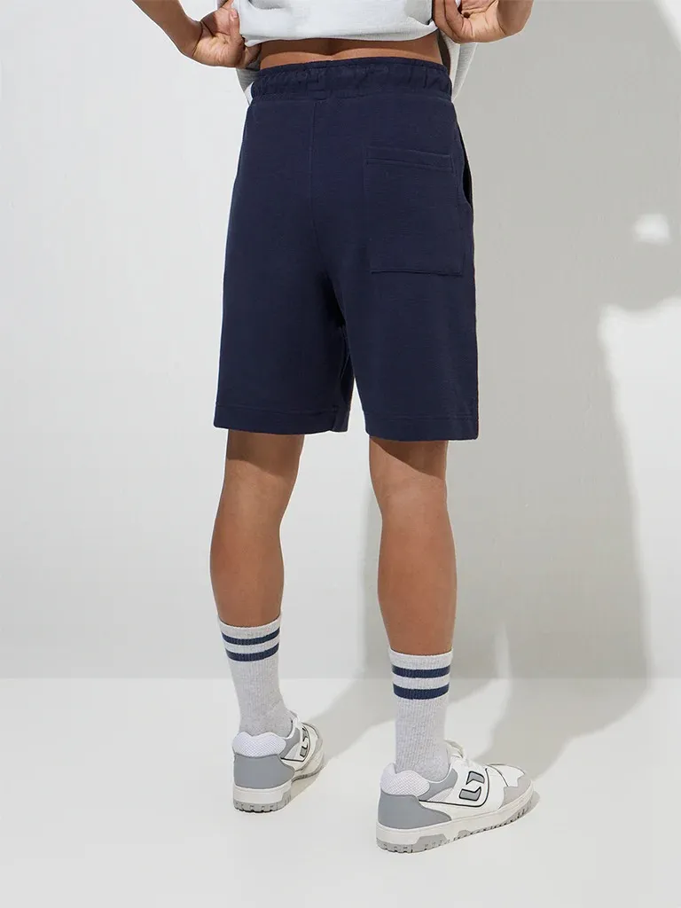 Relaxed-Fit Mid-Waist Cotton-Blend Shorts