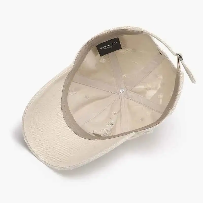 Distressed Adjustable Cotton Hat