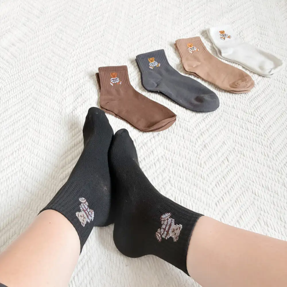Cozy Teddy Bear Socks Pack