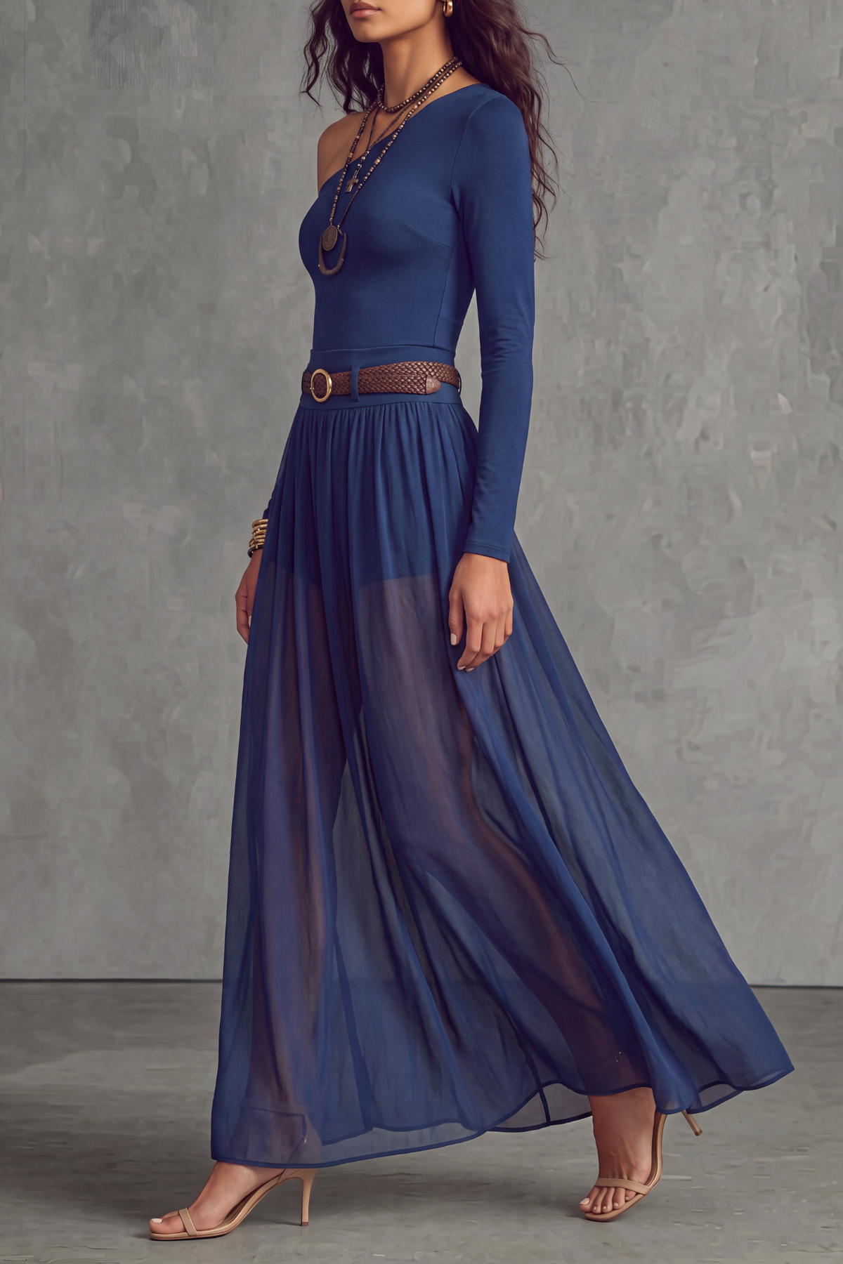 Refined Ruched Maxi Dress