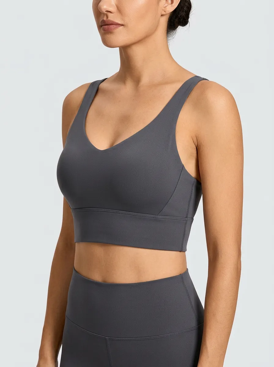 Women's V-Neck Side-Panel Sports Bra