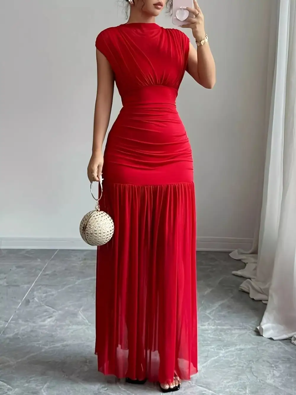 Soft Touch Ruched Maxi Dress
