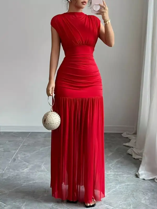 Soft Touch Ruched Maxi Dress