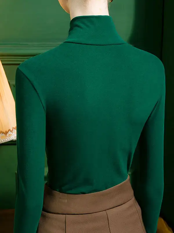Long Sleeve Curve Fit Panel Detail V-Neck T-Shirt