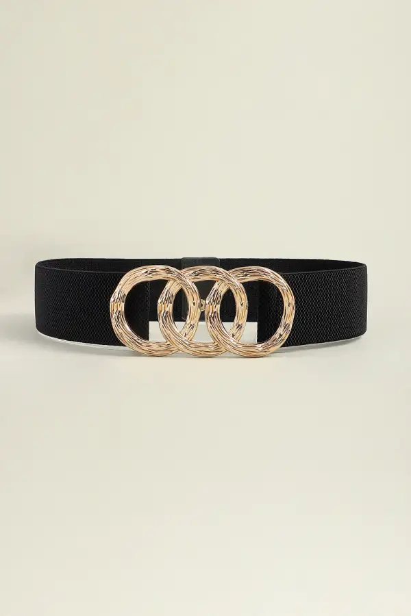 Elastic Zinc-Alloy Wide Waist Belt