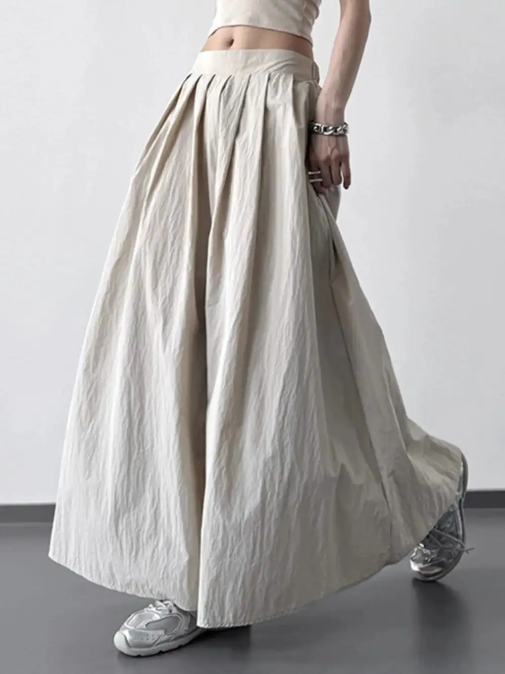 Tidy Pleated Ruched Skirt