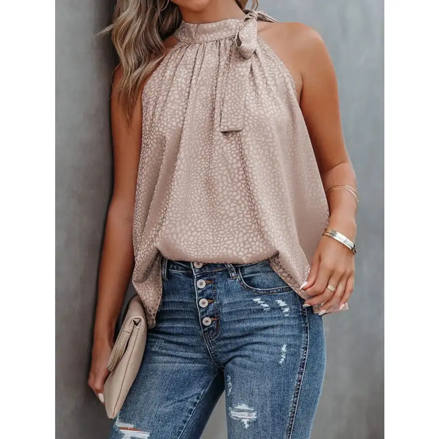 Tied Animal Camisole Top