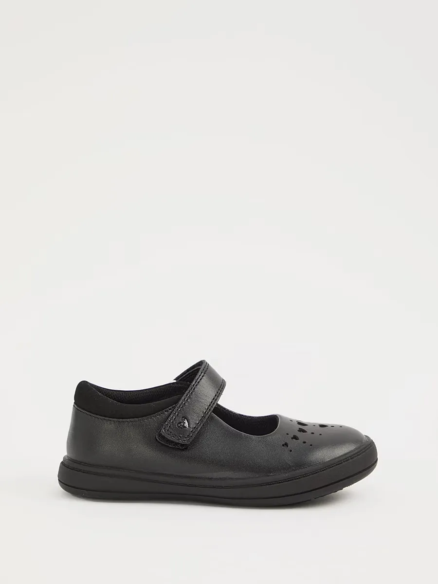 Black Leather Mary Jane School Shoes