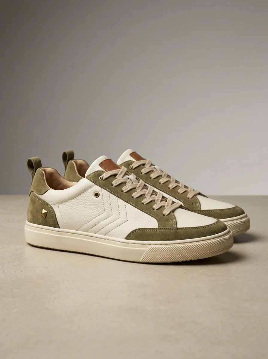 Rugged Suede Look Leather Look Silhouette Men's Casual Sneakers