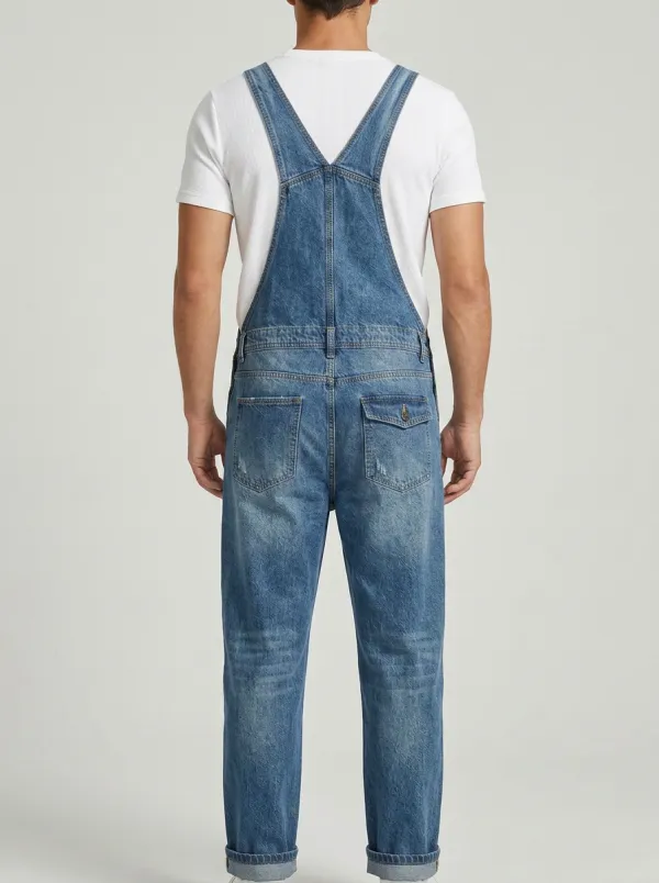 Men's Street Dungaree Denim Bib Overalls