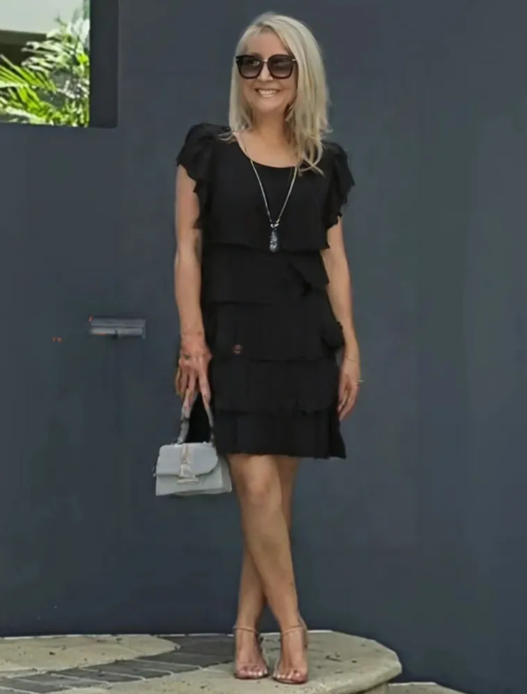  Layered Short Sleeve Dress