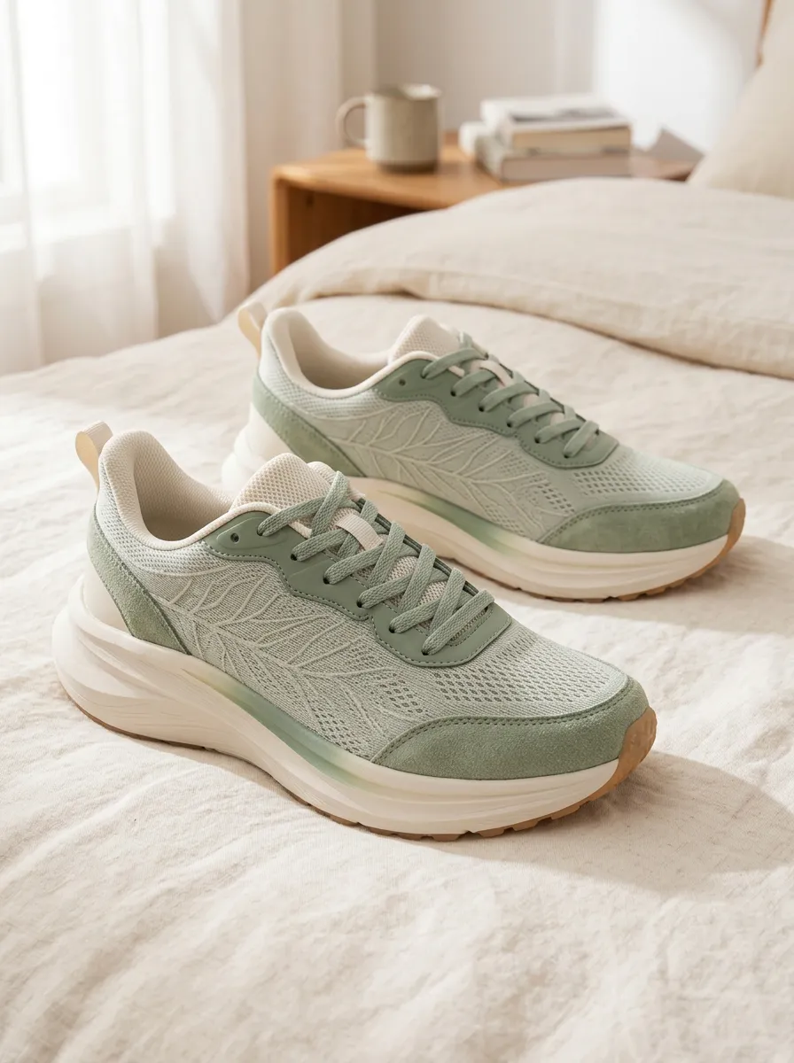 Women's Velocity Leaf Pattern Printed Sneakers