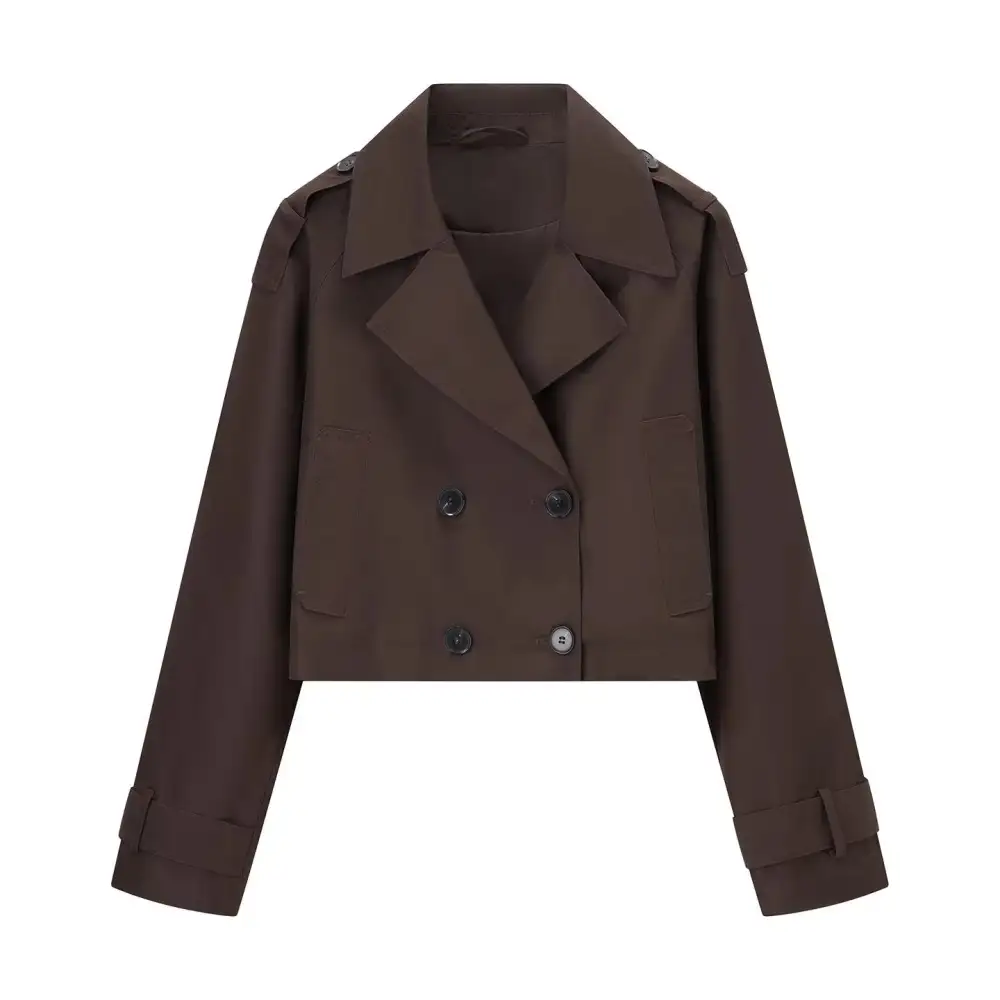 Tailored Lapel Collar Trench Coat