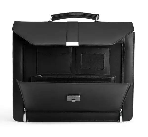 Structured Executive Leather Briefcase
