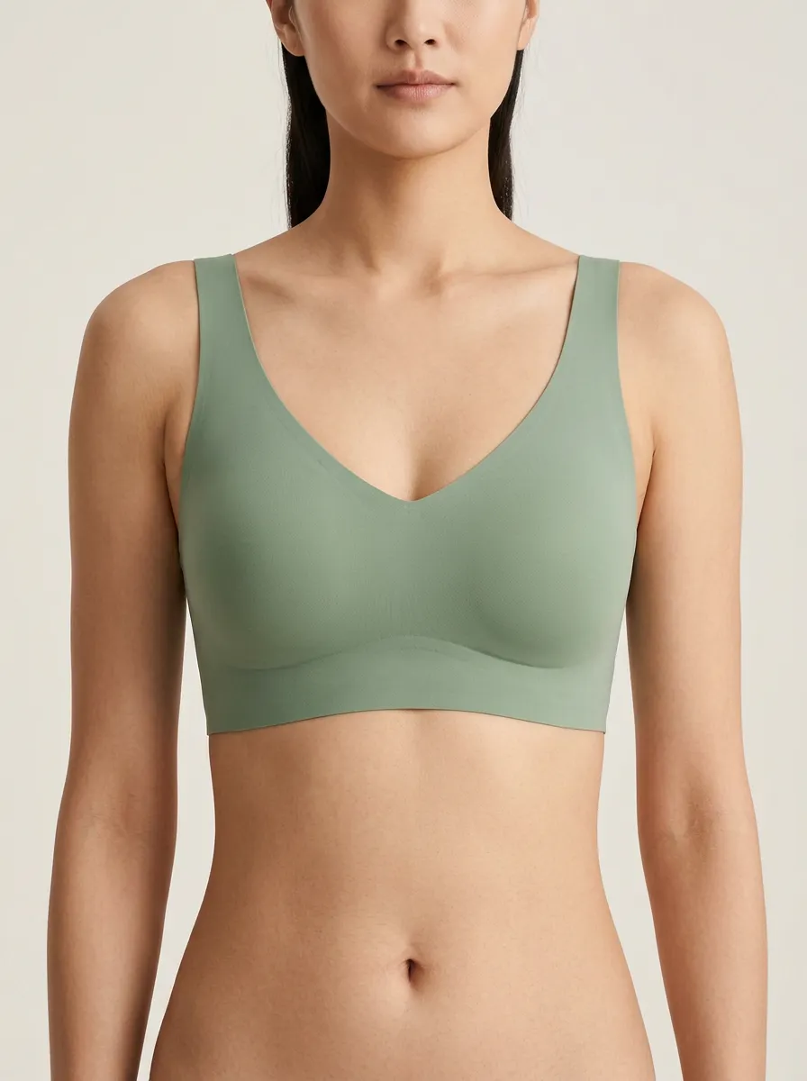 Streamlined V-Neck Seamless-Look Bra