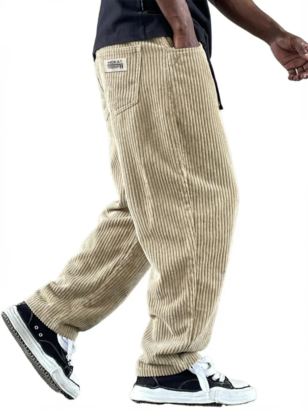 Roomy Corduroy Utility Pocket Pants