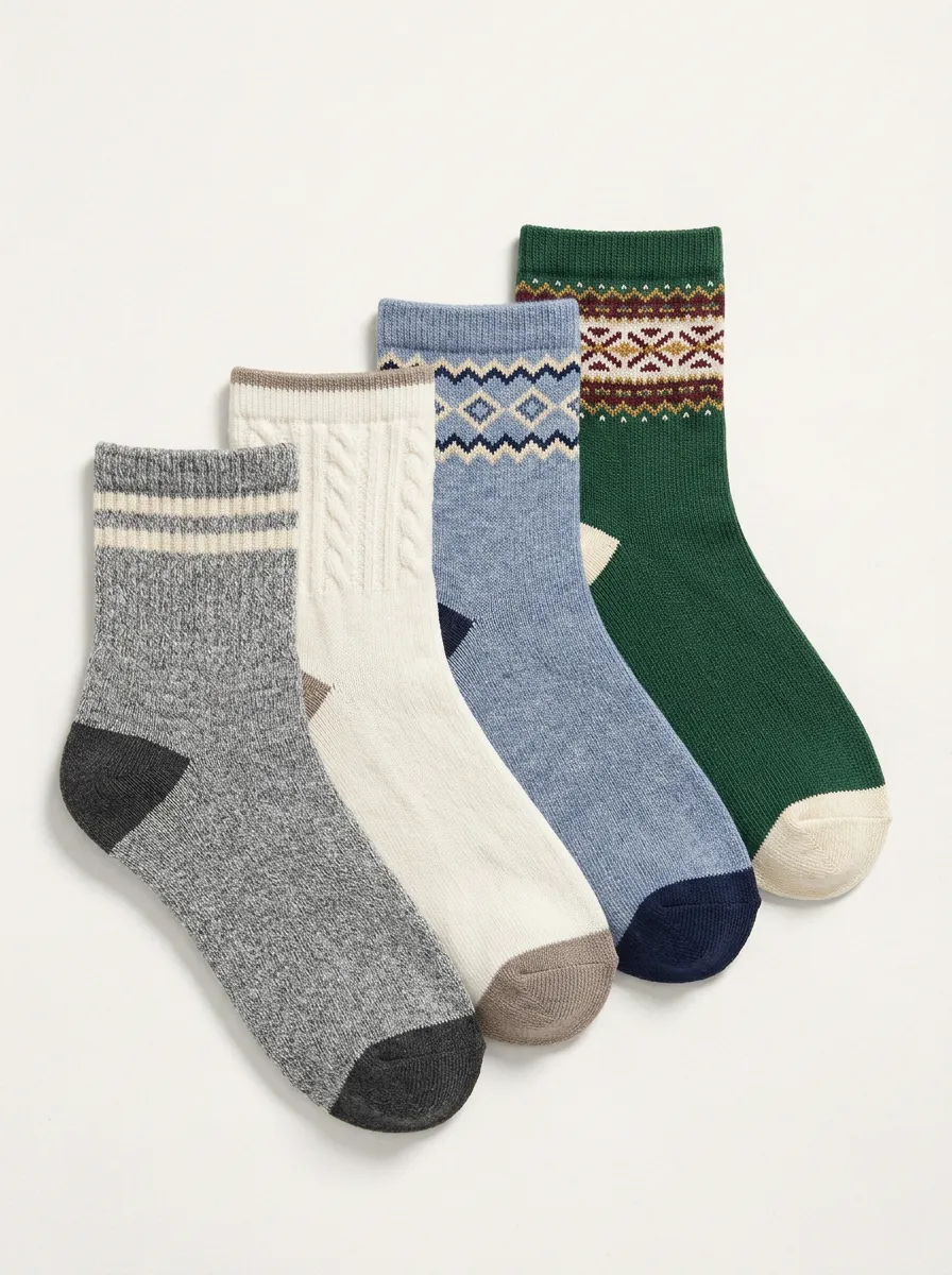 Winter Men's Four-Pair Long Socks