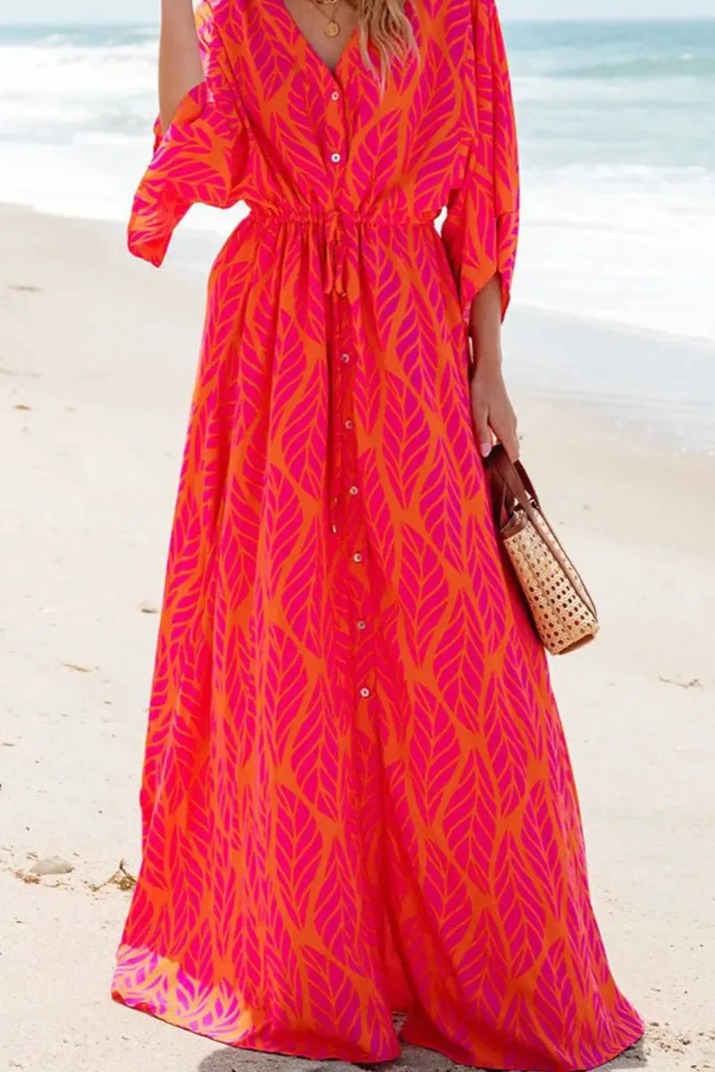 Soft Maxi Drawstring Dress