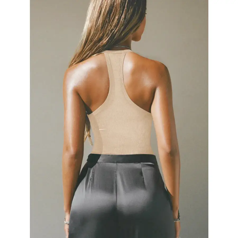 Cutout Ribbed Tank Top