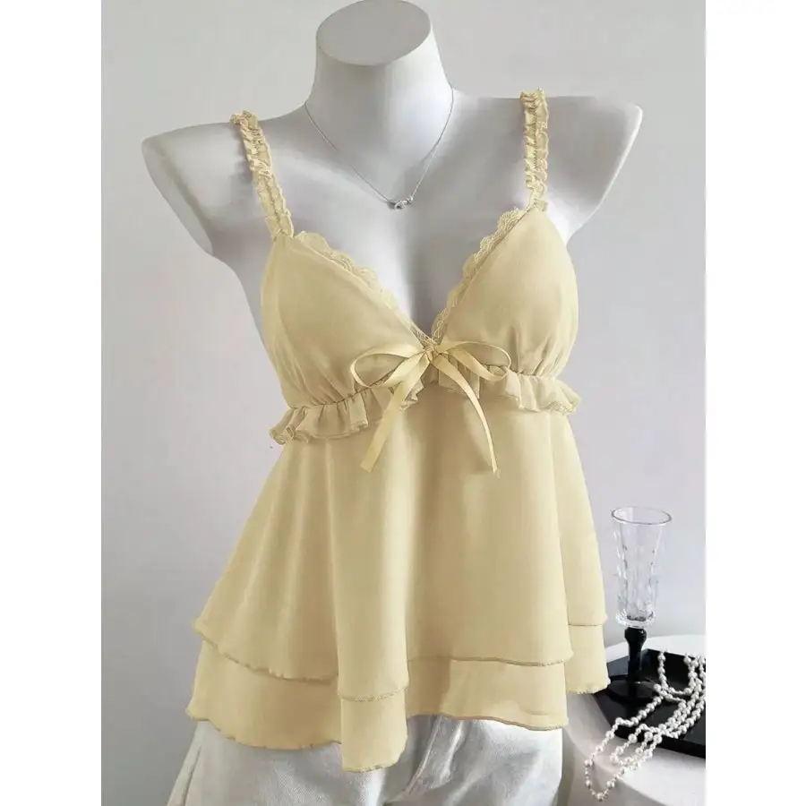 Lace Detail Layered Camisole Top