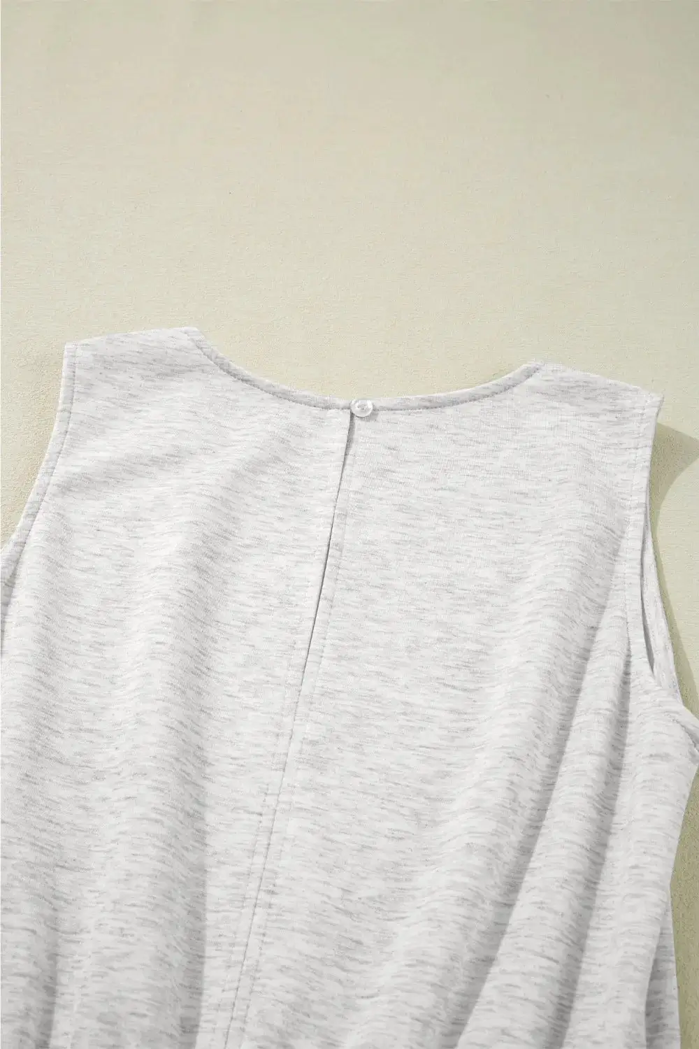 Clean Crew Neck Drawstring High Waist Jumpsuit