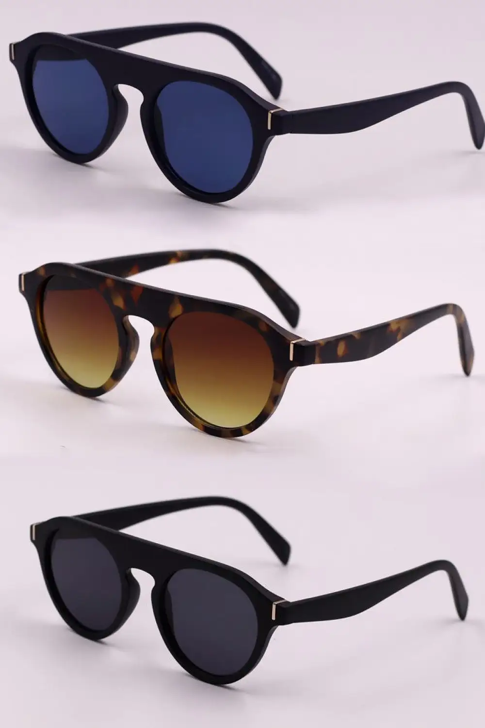 Round Polycarbonate Frame Sunglasses