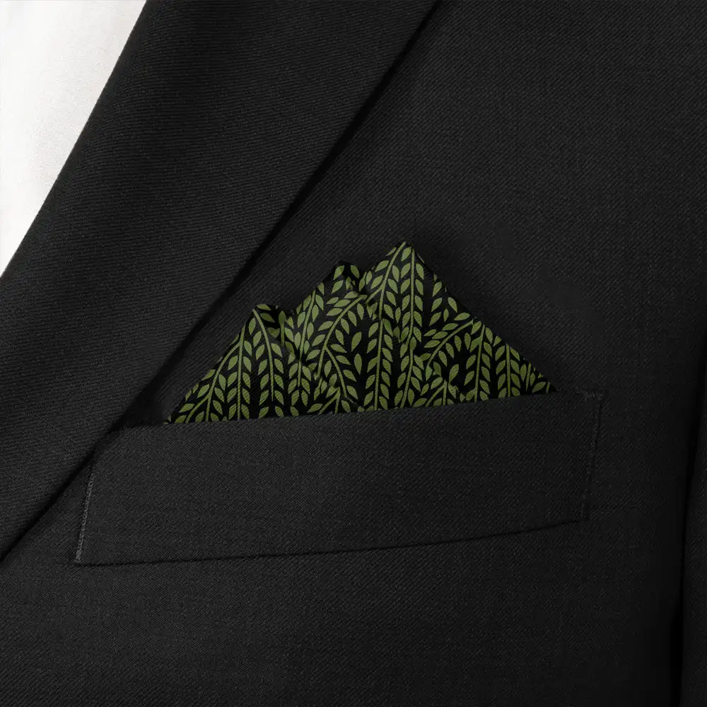 Clean Graceful Floral Pocket Square