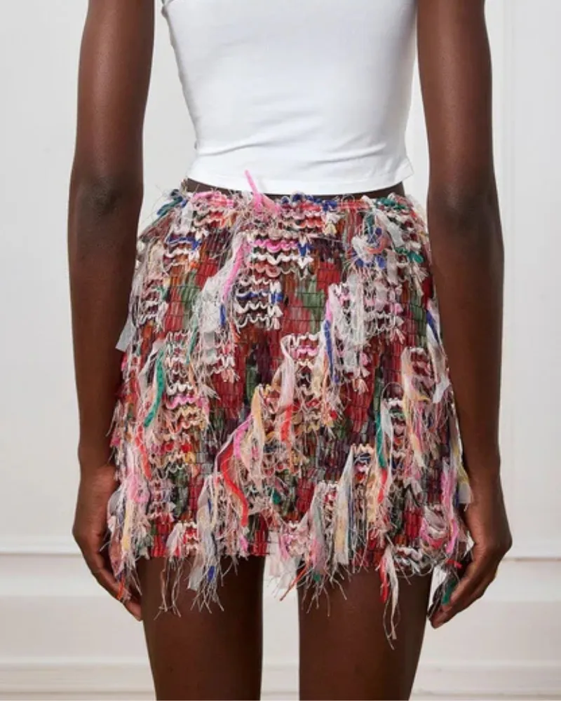 Soft Drape Easy Fit Tie Detail Skirt