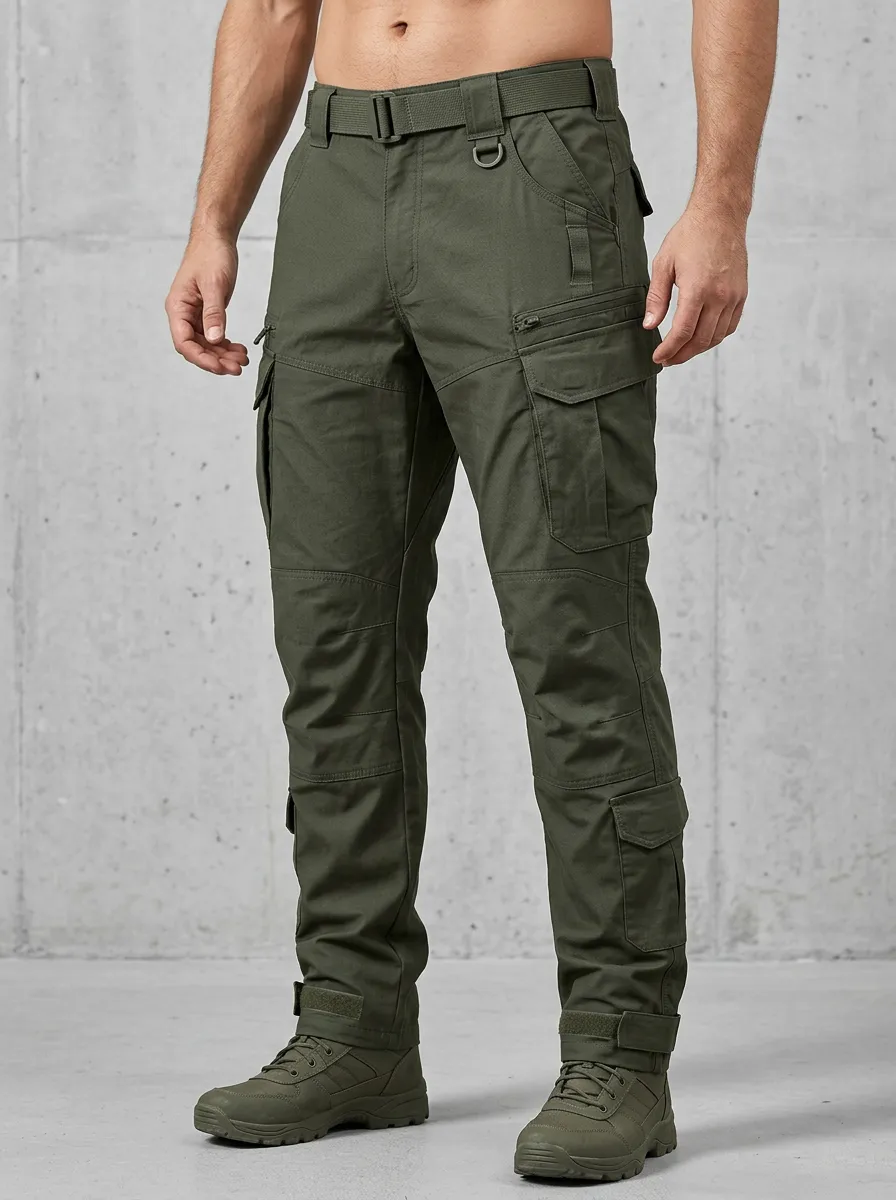 Everyday Workwear-Style Men's Multi-Pocket Waterproof Tactical Cargo Pants