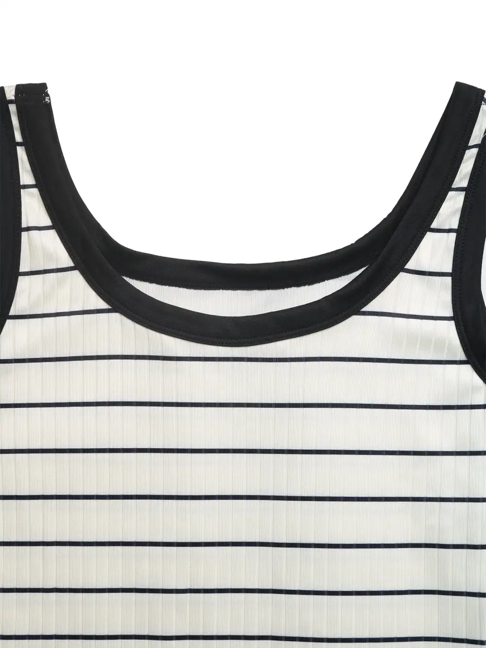 Striped Ribbed Knit Midi Dress