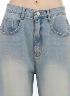 Contemporary Cotton Wide Leg Jeans
