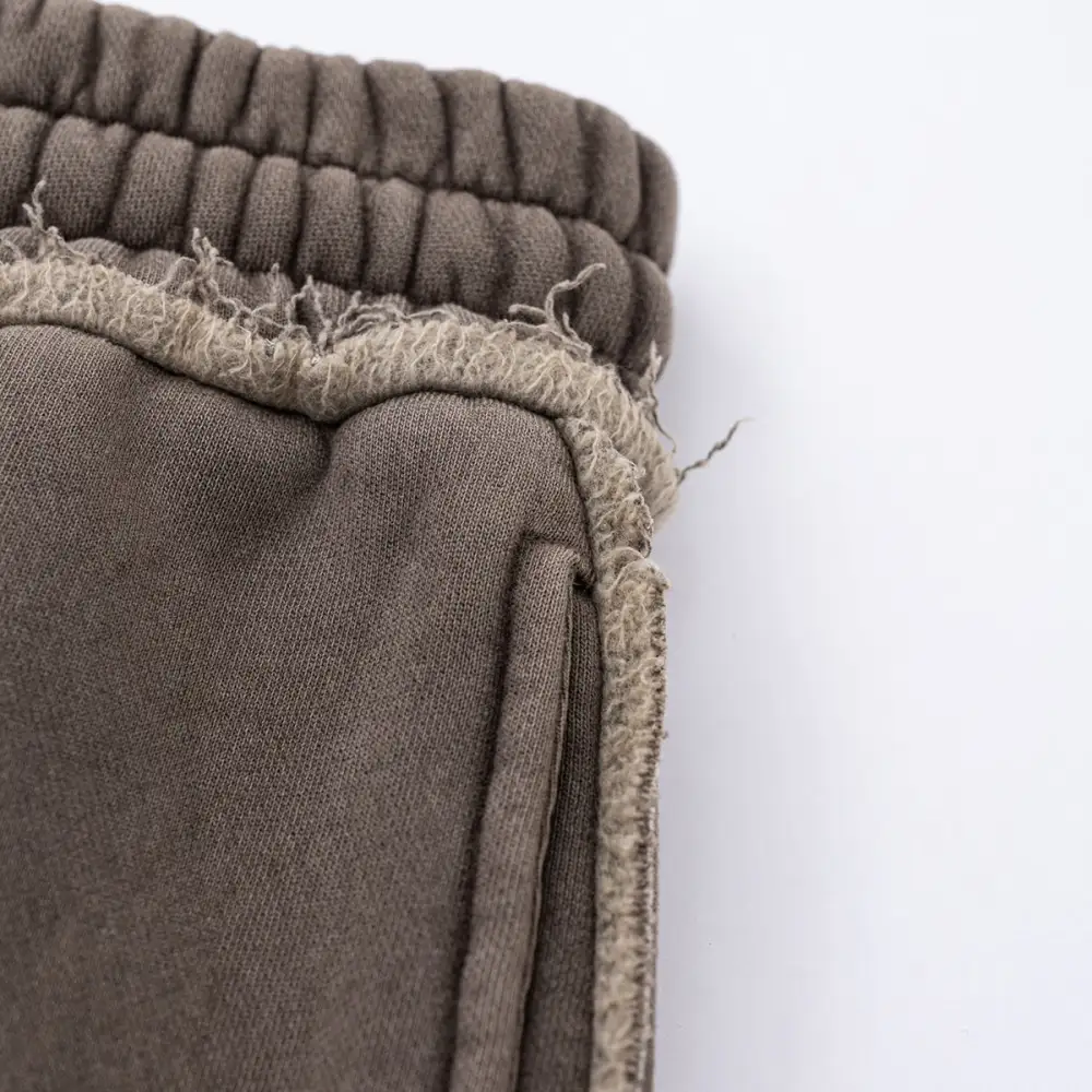 Raw Edge Straight Leg Fleece Men's Sweatpants