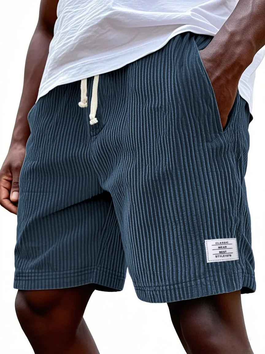 Corduroy Seamed Detail Shorts
