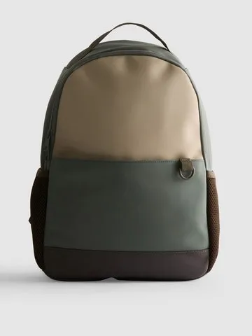 Panelled Zip-Up Backpack