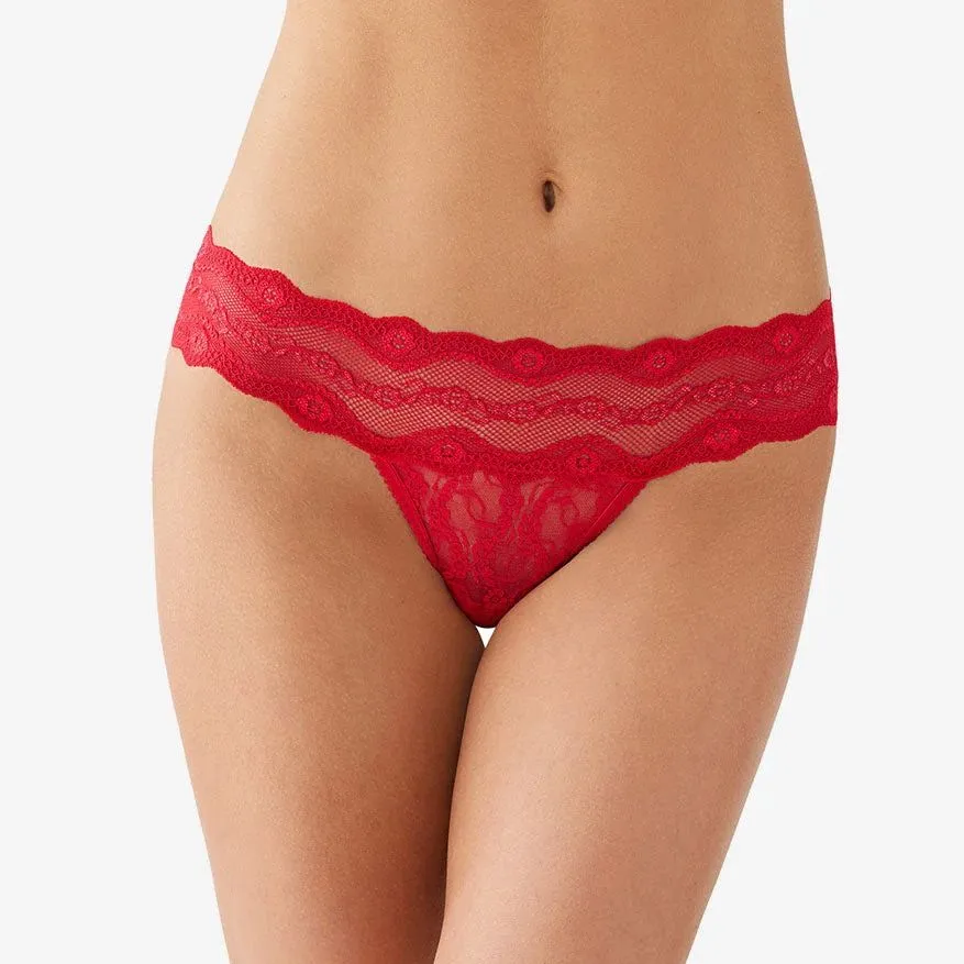 Women's High Cut Seamless Cotton Gusset Stretch Lace Cotton Second Skin Soft Fabric Supportive Fit Tanga Panty