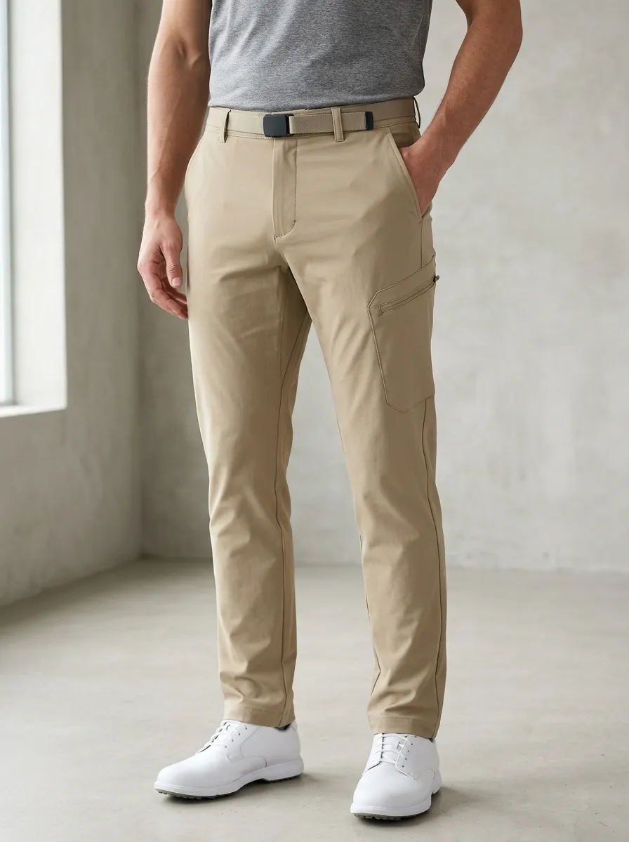 Relaxed Men'S Golf Lover Cargo Printed Pants Golf Wear
