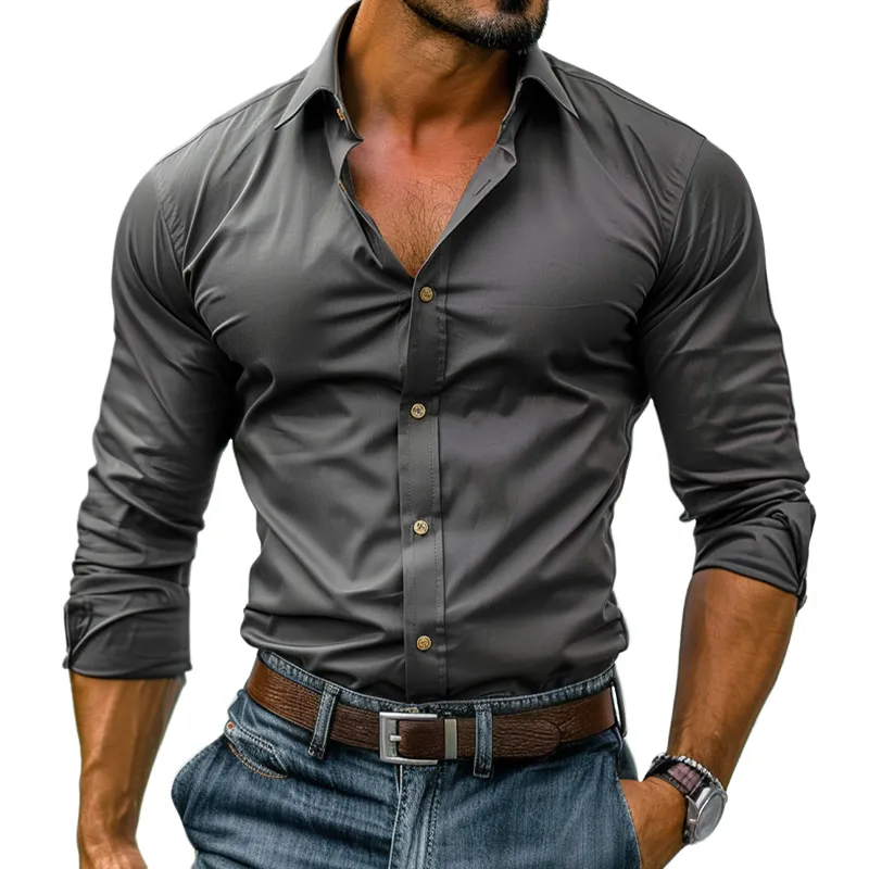 Field Pocket Open Collar Shirt