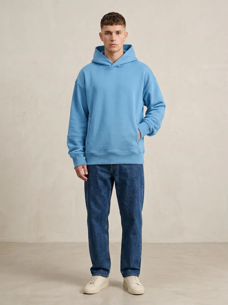 Fresh Casual Plain Unisex Pullover Hoodie